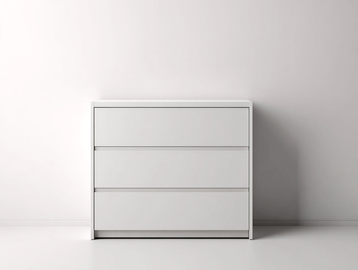Kommode mit Schubladen 80x40x75 cm - Weiß - modernes minimalistisches Design