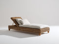 Sonnenliege Polyrattan Geflecht 200x70x45 cm - Naturfarben - verstellbares modernes Design
