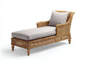 Sonnenliege Polyrattan 165x65x82 cm - Naturfarben-Grau - klassisches Design für den Außenbereich