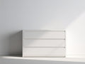 Kommode mit Schubladen aus Holzwerkstoff 105x42x88 cm - Weiß - Dreischubladige Aufbewahrungskommode mit grifflosen Fronten im minimalistischen Stil für Schlafzimmer und Wohnbereich