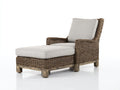 Sonnenliege Polyrattan Geflecht 170x70x80 cm - Naturfarben-Grau - modernes Lounge Design