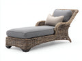 Sonnenliege aus Polyrattan 200 x 80 x 75 cm in Grau mit Auflage - Elegantes Design für Garten und Terrasse